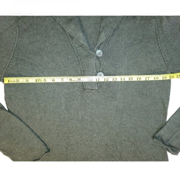 Women's Gap Green Knit Shawl Collar Sweater Size Large - Picture 4 of 11